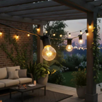 Varal Luzes Lâmpada Amarela Incandescente 15w Luz Externa Jardim