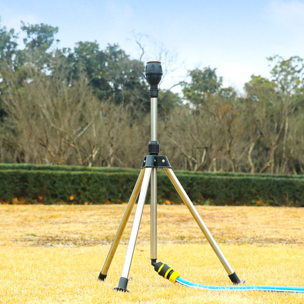 Tripé 360º para Irrigação Automática: Máxima Economia e Alta Pressão + BRINDE (Mangueira Reforçada de 15M)