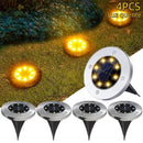 Kit 4 Luminárias Solar com 8 LEDs e Sensor Para Jardim Externa Prova D'água Luz Led Solar Lâmpada Uso Externo