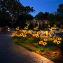 Luminária Solar de Girassol para Jardim com LEDs À Prova D'água IP65 - POR TEMPO LIMITADO🔥